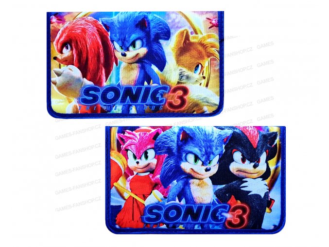 Penál školní 1-patrový 2 chlopně Sonic 3