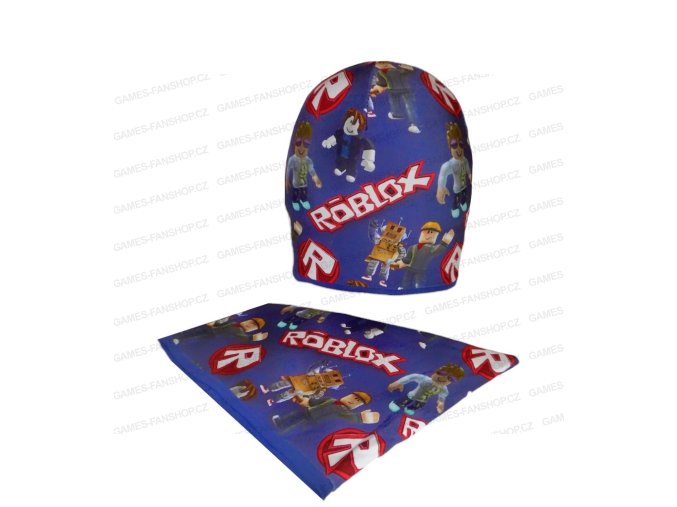 Čepice dětská s nákrčníkem Roblox bavlna