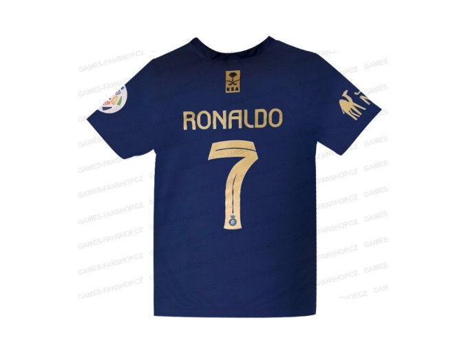 Fotbalový dres Ronaldo Al-Nassr CR7 modrý