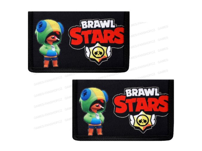 Penál školní 1-patrový 2 chlopně Brawl Stars Leon černý