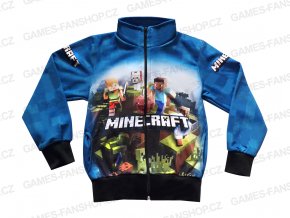 Mikina Minecraft modrá (Velikost 116)