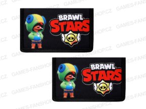 Penál školní 1-patrový 2 chlopně Brawl Stars Leon černý
