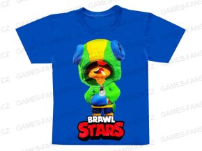 Tričko Brawl Stars bavlna Leon modrá