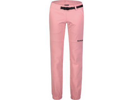 NORDBLANC Różowe damskie spodnie dresowe softshell ELSA - 34