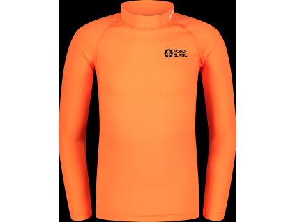 NORDBLANC Pomarańczowa koszulka dziecięca z ochroną UV SEASHELL - 110-116