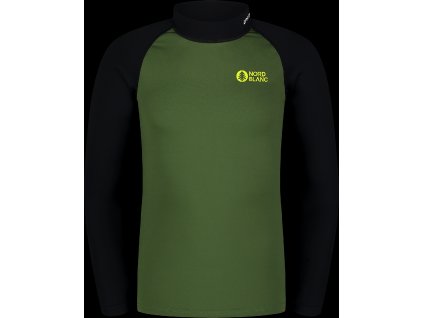 NORDBLANC Zielona koszulka dziecięca z ochroną UV SEASHELL - 110-116