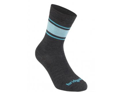 Ponožky Bridgedale Everyday Sock/Liner Merino Endurance Boot Women's dark grey/blue/126
