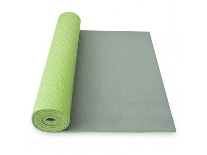 Podložka na jogu YATE yoga mat dvouvrstvá zelená/šedá