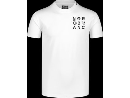 NORDBLANC Bílé pánské tričko z organické bavlny COMPANY - S
