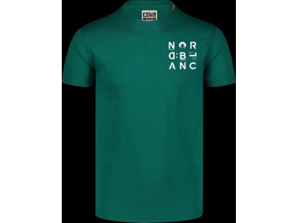 NORDBLANC Zielona koszulka męska z bawełny organicznej FIRMA - M