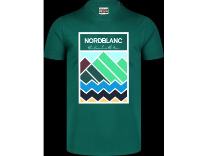 NORDBLANC Zelené pánské bavlněné tričko COLOUR - S