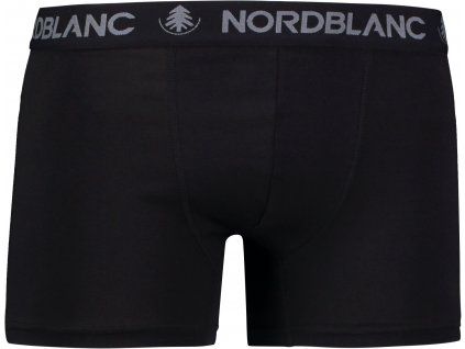 NORDBLANC Černé pánské bavlněné boxerky FIERY - S