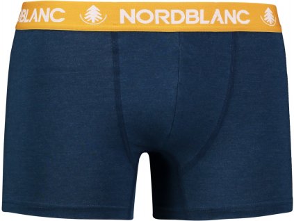 NORDBLANC Modré pánské bavlněné boxerky FIERY - S