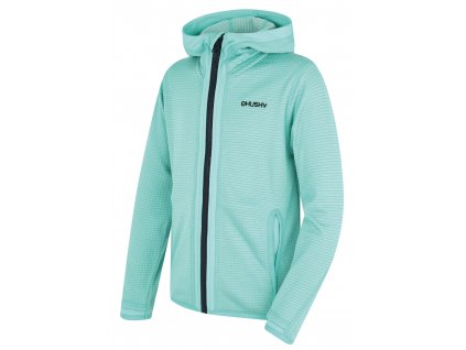 HUSKY Dětská mikina s kapucí Artic Zip K turquoise/black blue