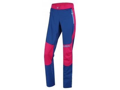 HUSKY Damskie spodnie softshell Kala L różowo-niebieskie