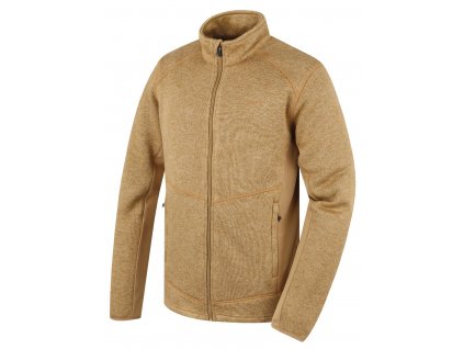 HUSKY Pánský fleecový svetr na zip Alan M beige