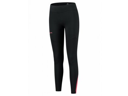 Dámské zateplené běžecké kalhoty Rogelli Enjoy černo-šedo-růžové ROG351108 (Oblečení XL)