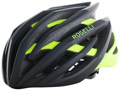 Ultralekki kask rowerowy Rogelli TECTA, czarno-odblaskowy żółty 009.812