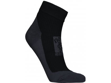 NORDBLANC Černé kompresní merino ponožky REFUGE - 34-36