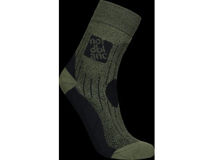 NORDBLANC Khaki kompresní sportovní ponožky STARCH - 34-36