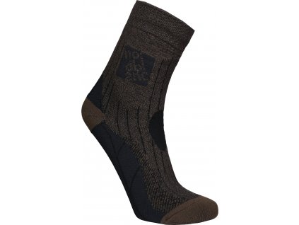 NORDBLANC Hnědé kompresní sportovní ponožky STARCH - 34-36