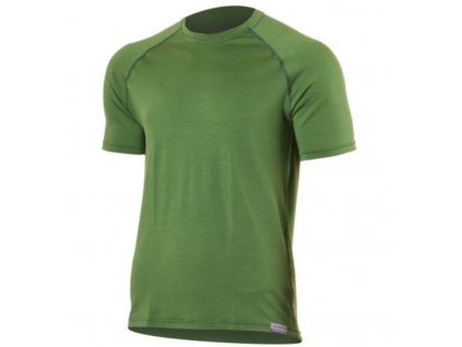 Pánské vlněné triko Lasting Quido 6060 zelená