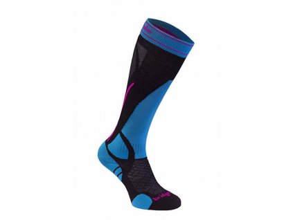 Ponožky Bridgedale Ski Lightweight Women's black/blue/007