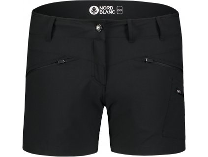 NORDBLANC Černé dámské lehké outdoorové šortky SIMPLICITY - 42