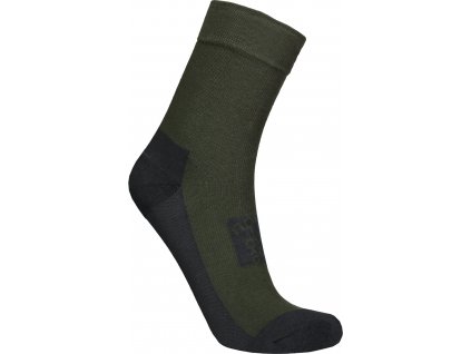 NORDBLANC Khaki kompresní turistické ponožky IMPACT - 34-36