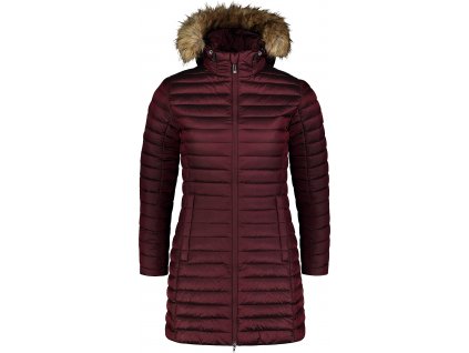 NORDBLANC Vínový dámský zimní kabát TEDDYBEAR - 34