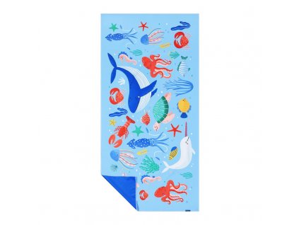 SPOKEY Spokey KIDDY Rychleschnoucí sportovní ručník, 80 x 160 cm, mořský svět