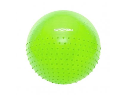 Gymnastický míč Spokey HALF FIT 2v1 65 cm včetně pumpičky zelený