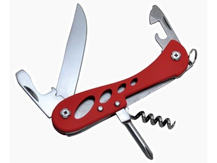 Multifunkční nůž Baldéo ECO162 Barrow, 7 funkcí červený