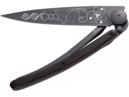 Kapesní nůž Deejo 1GB155 Tattoo 37g, Ebony wood, Science