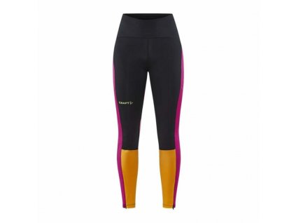 Dámské funkční elastické kalhoty CRAFT PRO Hypervent černé s růžovou 1910436-999486