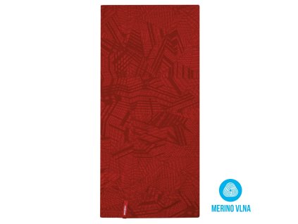 HUSKY Multifunkční merino šátek Merbufe červená