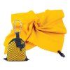 SPOKEY Spokey NEMO Ręcznik szybkoschnący 40x40 cm, żółty z karabińczykiem