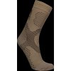 NORDBLANC Hnědé kompresní merino ponožky SINEWS - 34-36