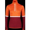 NORDBLANC Oranžový dámský powerfleecový pulovr MID - 36