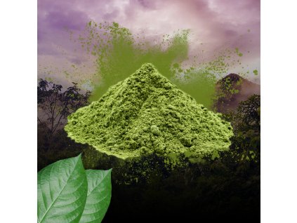 zeleny kratom prasek