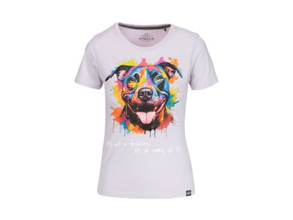pitbull west coast damske triko water color fialove s
