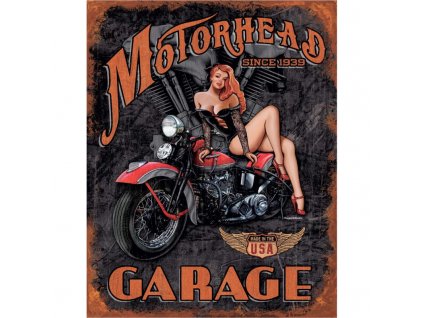 plechova cedule legends motorhead garage