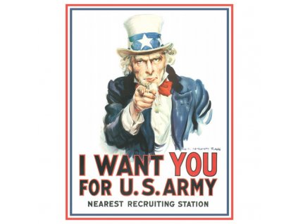 plechova cedule uncle sam i want you