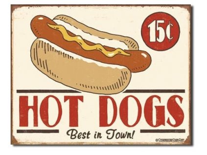 plechova cedule schonberg hot dog