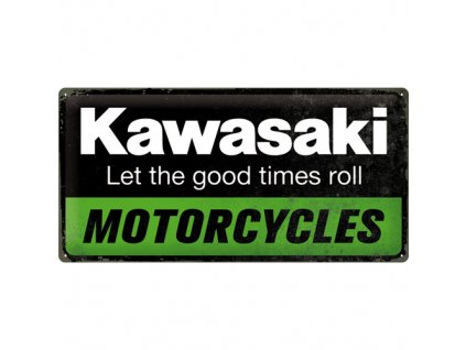 Plechová cedule Kawasaki Motorcycles 25 x 50 cm