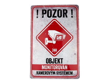 objekt monitorován kamerovým systémem červená