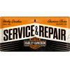 Plechová cedule Harley-Davidson Service & Repair, 25 x 50 cm