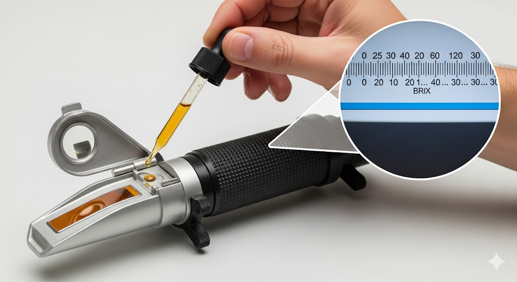 mereni-cukernatosti-kvasu-refraktometrem