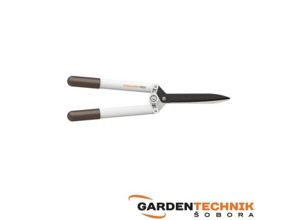 Nůžky na živý plot FISKARS PowerLever HS53 s pákovým převodem, bílé [1026931]
