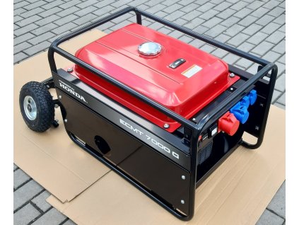 Třífázová elektrocentrála HONDA ECMT 7000G + podvozek